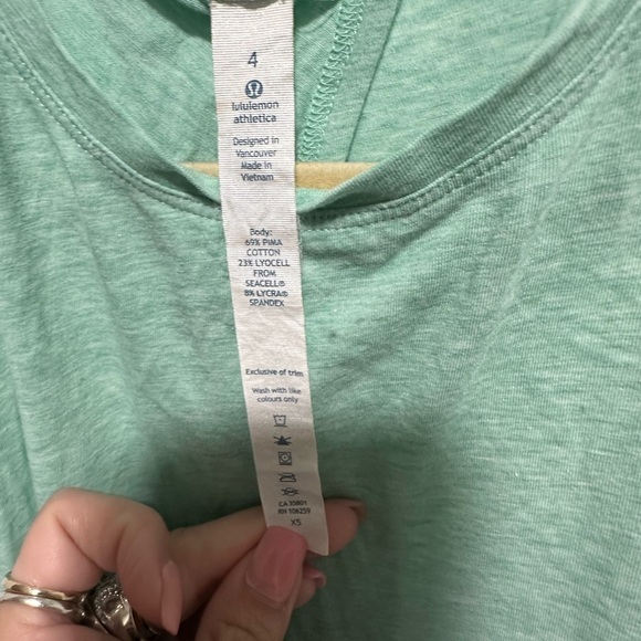 lululemon athletica all tied up Green Backless Tank Top size 4 - Picture 3 of 5